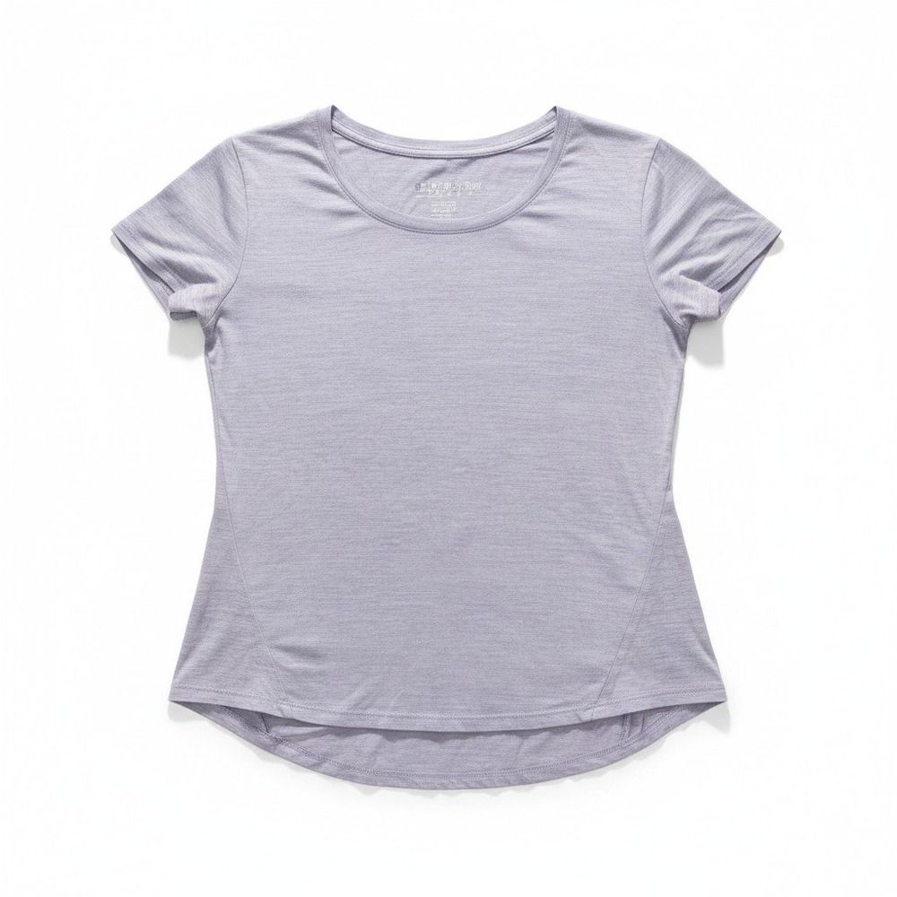 Starting Point L Lavender Womens Performance Tee Crewneck Athleisure Casual